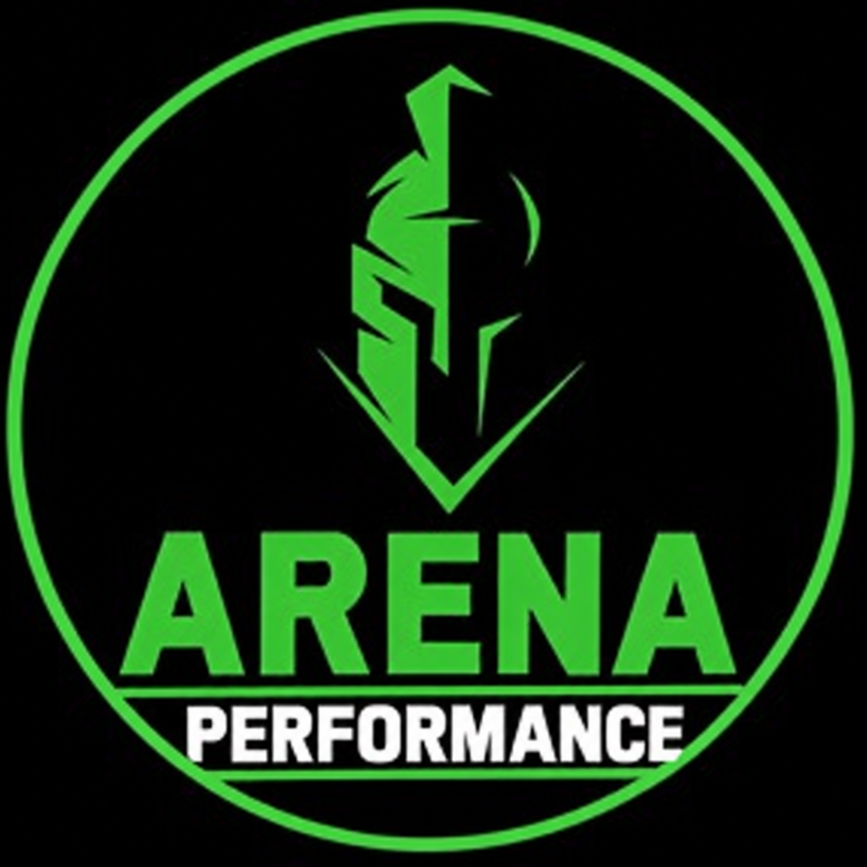 Capacete verde da Arena Performance